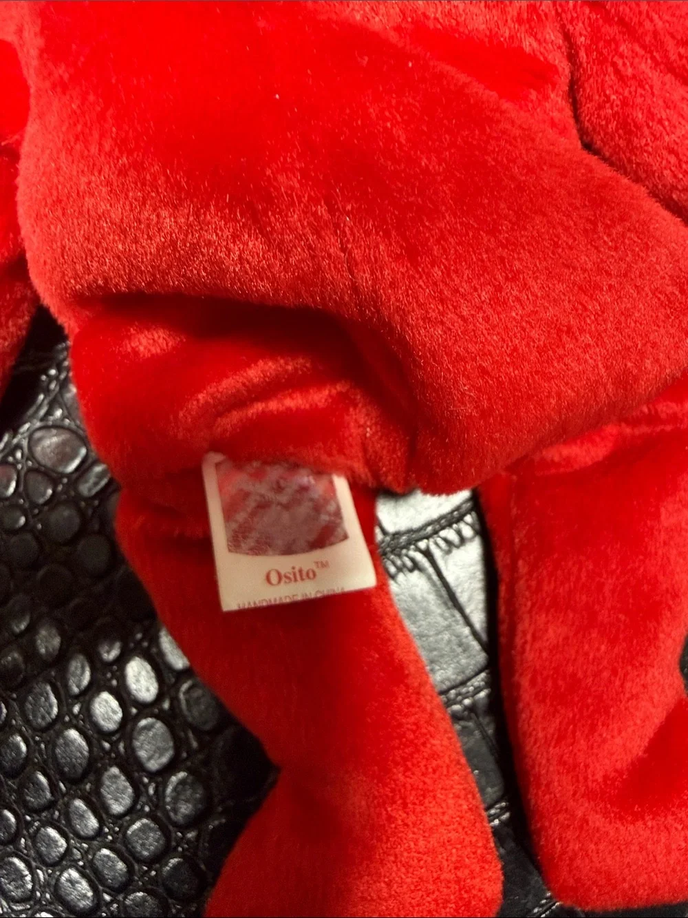 Ty Red Plush Bear with Mexico Flag Patch (OSITO)